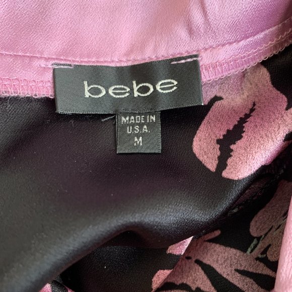 bebe Womens Asymmetrical Halter Neck Dress Black Size M - Picture 7 of 7